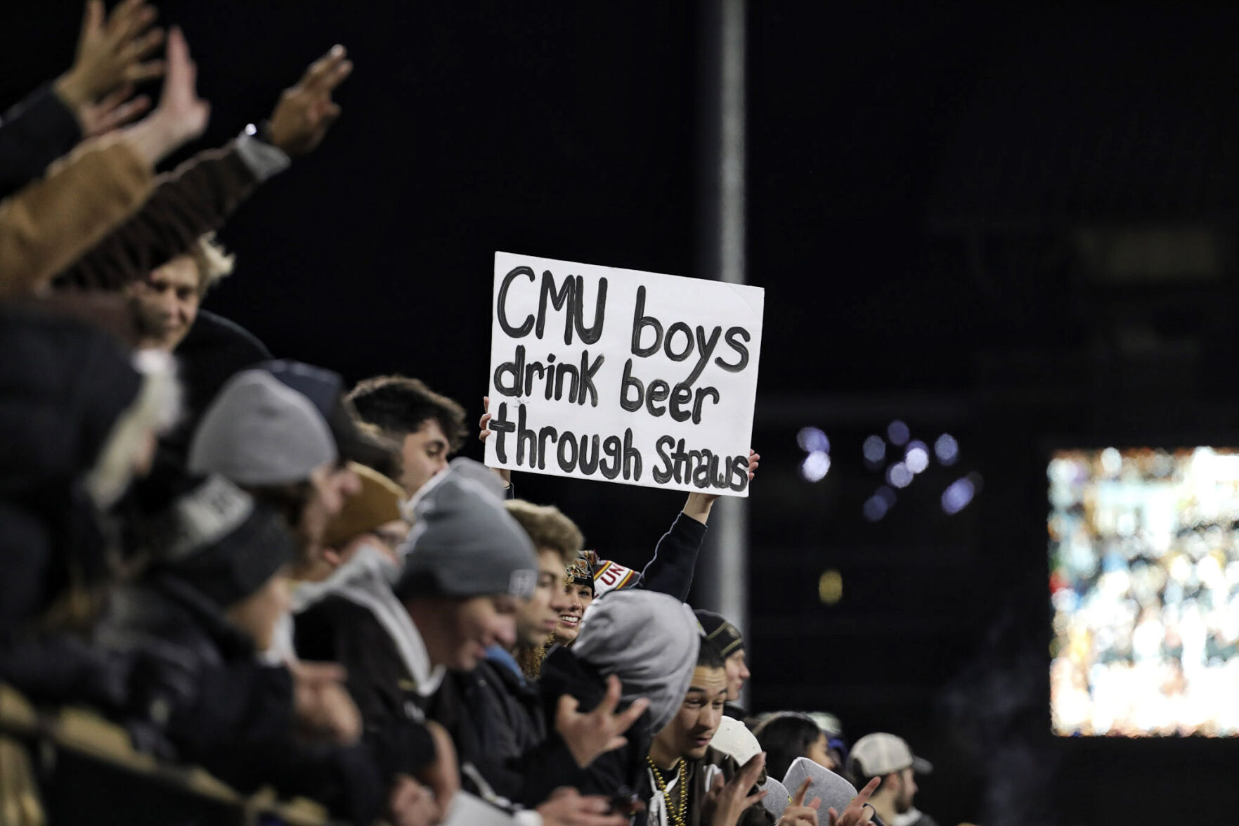 CMU boys drink beer through straws